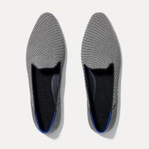 Rothy’s Women’s The Almond Loafer Black Twill Gray Size 9 Worn Once EUC